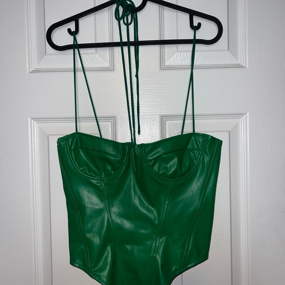 Green Bodysuit Top